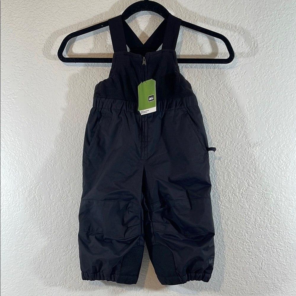 REI Toddler Timber Mountain Bib Overalls Black Size 12 months $59msrp NEW